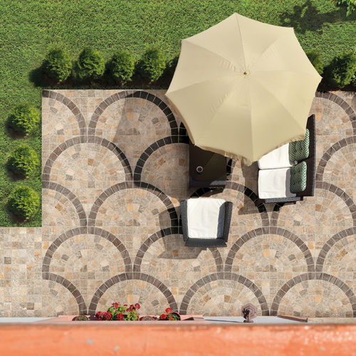Плитка из керамогранита - BEIGE - Ceramica Rondine - структурная / для наружного применения / для сада