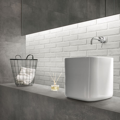 Плитка из керамогранита - WHITE - Ceramica Rondine - структурная / для интерьера / для наружного применения