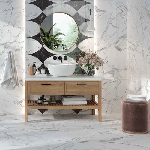 Плитка из керамогранита - STATUARIO - Ceramica Rondine - полированная / естественная отделка / для интерьера