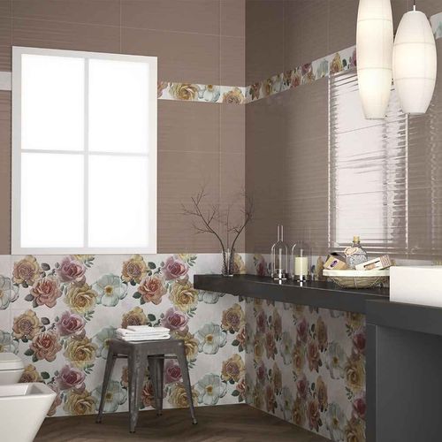 Плитка из керамогранита - DECOR BRISTOL - TERRACOTA - глянцевая / для интерьера / для ванной комнаты