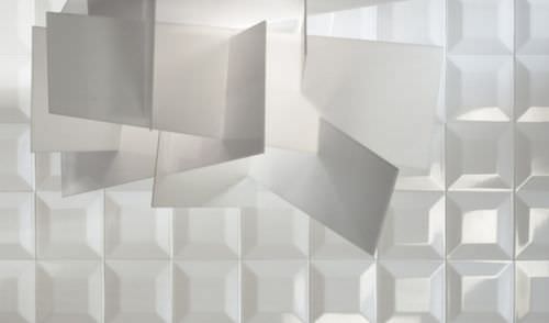 Плитка из керамики - LONDON: PICCADILLY WHITE 3 - TUBADZIN - 3D / для интерьера / напольная
