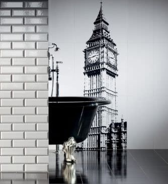 Плитка из керамики - LONDON: BIG BEN - TUBADZIN - глянцевая / для интерьера / для ванной комнаты
