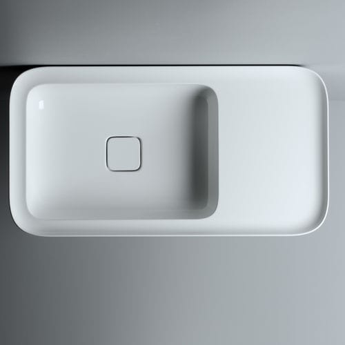 Настольная раковина - CAMEO 75X40 H14 PIANO 26 - VALDAMA - из керамики / прямоугольная / современная