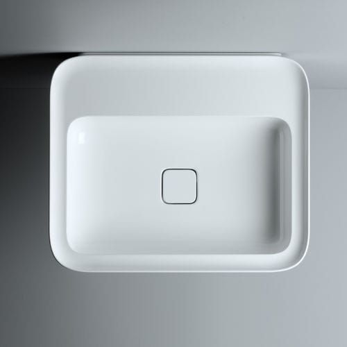 Подвесная раковина - CAMEO 60X50 H14 - VALDAMA - из керамики / прямоугольная / современная