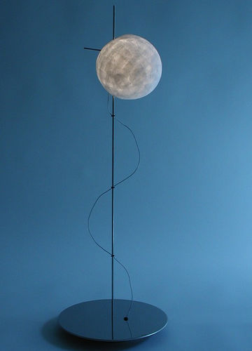 Настольная лампа - PETITE LUNE  - CÉLINE WRIGHT  - из матовой нержавеющей стали / из японской бумаги / современная