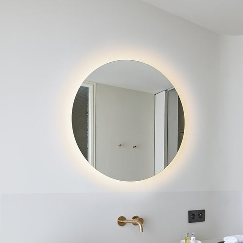 Настенное зеркало - Brio Clear S IP44 - DEKNUDT MIRRORS  - современное / круглое / посеребренное