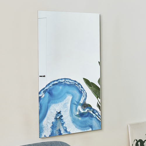 Настенное зеркало - Geode - DEKNUDT MIRRORS  - современное / прямоугольное / синее