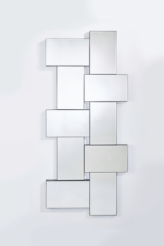 Настенное зеркало - Criss Cross - DEKNUDT MIRRORS  - современное / прямоугольное / черное