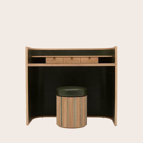 Напольный рабочий стол - PLEATED SECRETAIRE - NADA DEBS - современный / из американского ореха / изогнутый