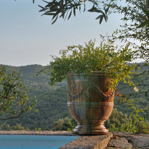 Терракотовый садовый горшок - PRESTIGE - POTERIE LE CHÊNE VERT - круглый