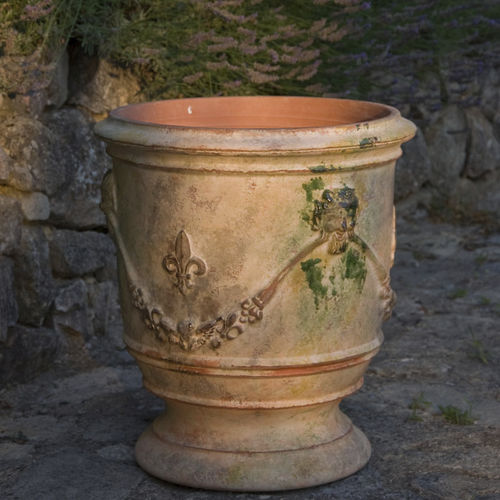 Терракотовый садовый горшок - XVIITH - POTERIE LE CHÊNE VERT - круглый