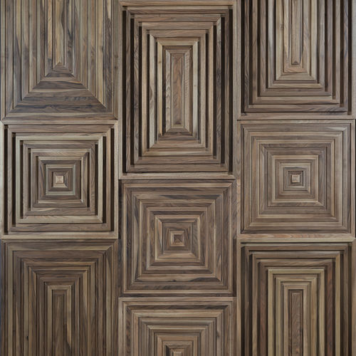 Настенная декоративная панель - Maze Walnut - WONDERWALL STUDIOS - для внутренней компоновки / для мебели / для настила