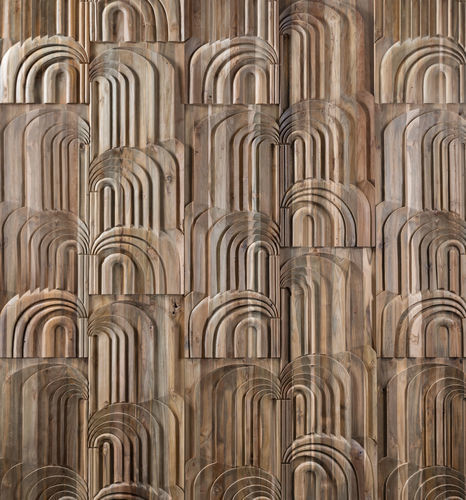 Настенная декоративная панель - SILVER TEAK - WONDERWALL STUDIOS - для настила / для внутренней компоновки / из переработанного тикового дерева