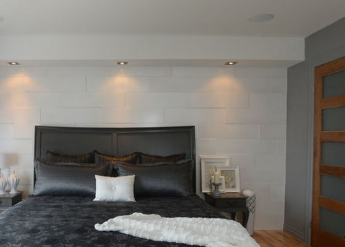 Декоративная панель для внутренней компоновки - DUO BLANC - MUR design - настенная / без ЛОС / из дерева