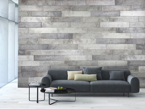 Декоративная панель для внутренней компоновки - DUO - MUR design - настенная / из переработанного материала / из дерева