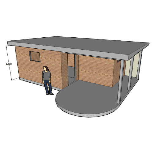 Пристройка к бассейну - POOL HOUSE - PBM BLOC - Global Green System