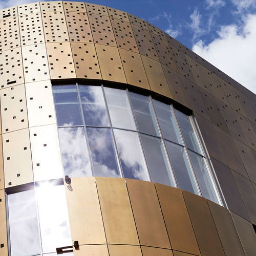 Облицовочная пластина из латуни - BRONZE HAIRLINE NATURAL  - POHL Metal Systems GmbH - для фасада / современная / полированная