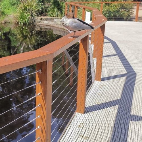 Ограждение из стали - WOOD FRAME - Qingdao Jinfer International Co., Ltd. - из дерева / с тросами / для интерьера