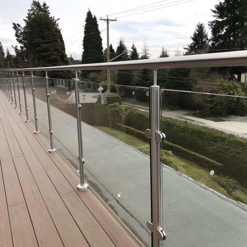 Ограждение из алюминия - STAINLESS STEEL POST - Qingdao Jinfer International Co., Ltd. - со стеклянными панелями / для наружного применения / для интерьера