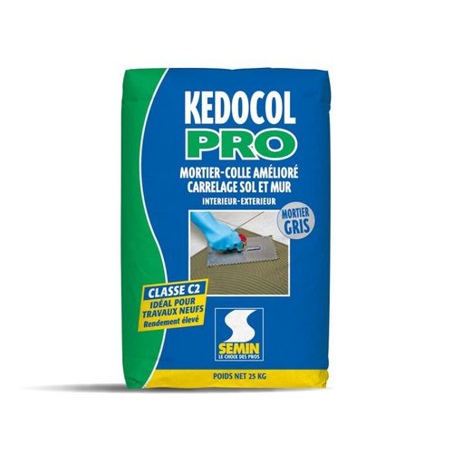 Монтажный клей для керамической плитки - KEDOCOL PRO  - SEMIN - для сглаживания / самовыравнивающийся / для плиточного пола