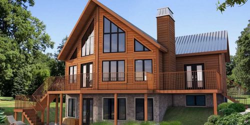 Дом из штабелированного массивного лесоматериала - Northcliff - TIMBER BLOCK  - экологический / современный / двухэтажный