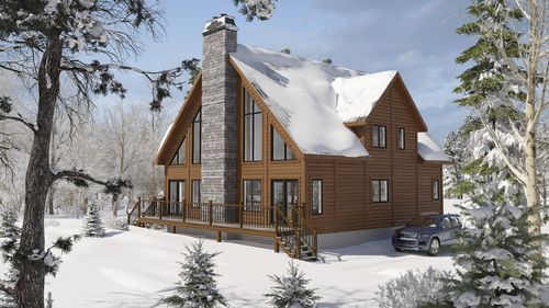 Дом из штабелированного лесоматериала - Colorado - TIMBER BLOCK  - современный / дуплекс / MOB