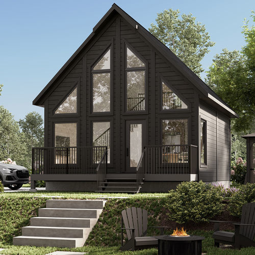 Дом из штабелированного лесоматериала - Luberon - TIMBER BLOCK  - современный / MOB / для бытового использования