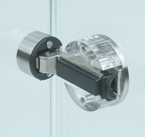 Шарнир 90° - VERIFIX® CLIX - BOHLE AG - для стеклянной двери / из матовой нержавеющей стали / на пружине