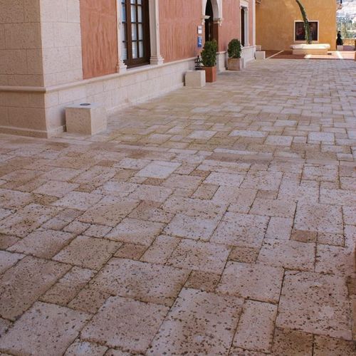 Плитка из натурального камня - LOSA AB. MED. DESIERTO - CERAMAT LEVANTE S.L (PIERRES DU MONDE)  - рельефная / для наружного применения / напольная