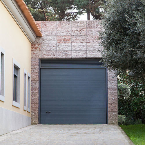 Секционная гаражные ворота - BASIC - FLEXIDOOR SA - из стального листа / автоматическая / изоляционная