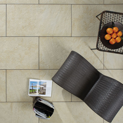 Уличная плитка из спеченного камня - L'ALTRA PIETRA - CASTELLO BEIGE - GRANULATI ZANDOBBIO SPA - из керамогранита / для наружного применения / текстурированная