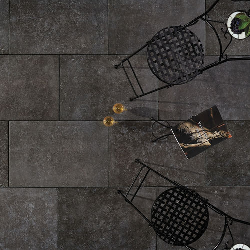 Уличная плитка из керамогранита - L'ALTRA PIETRA - DUOMO BLUESTONE NOIR - GRANULATI ZANDOBBIO SPA - из спеченного камня / для наружного применения / текстурированная