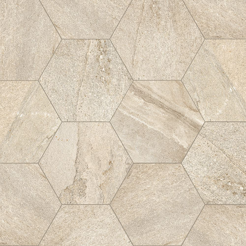 Напольная плитка из керамогранита - STONE GRES - ESAGONO CAPPUCCINO - GRANULATI ZANDOBBIO SPA - для наружного применения / текстурированная / для пешеходных переходов