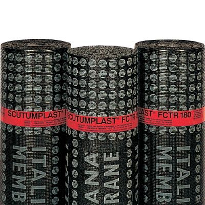 Гидроизоляционная мембрана для строительства моста - SCUTUMPLAST FCTR 180 - ITALIANA MEMBRANE SPA  - для фундамента / в рулонах / битумная