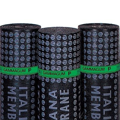 Гидроизоляционная мембрана для защиты - GAMMAGUM P - ITALIANA MEMBRANE SPA  - изоляционная / для кровли / для фундамента