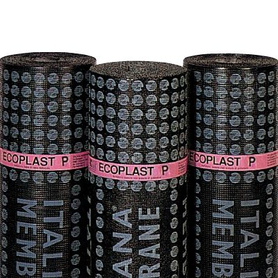Гидроизоляционная мембрана для строительства моста - ECOPLAST P - ITALIANA MEMBRANE SPA  - в рулонах / битумная / из шифера