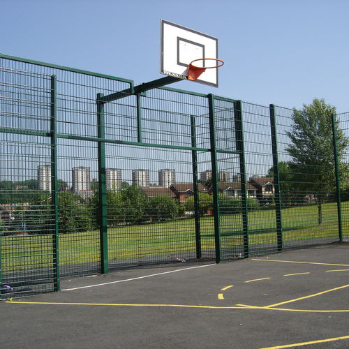 Решетчатый забор - Recessed MUGA Goal End - ZAUN FENCING  - для спортивной площадки / спортивный / из стали, покрытой порошком