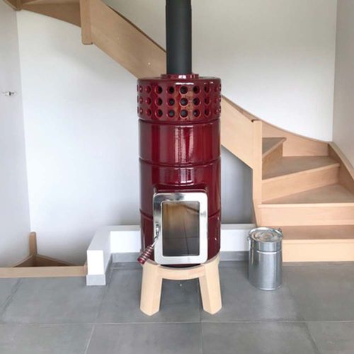 Печь-камин на дровах - ROUNDSTACK SIZE 2 - LA CASTELLAMONTE Stufe di Ceramica - 0-5 кВ / 5 кВ...10 кВ / на ножках