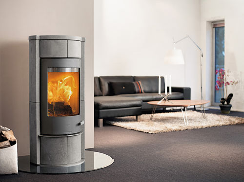 Печь-камин на дровах - SOLA M - LOTUS Heating Systems A/S - современная / из стеатита