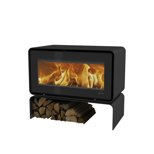 Печь-камин на дровах - LOTUS Heating Systems A/S - современная / из металла / черная