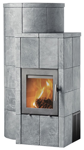 Печь-камин на дровах - MQM - LOTUS Heating Systems A/S - современная / из камня