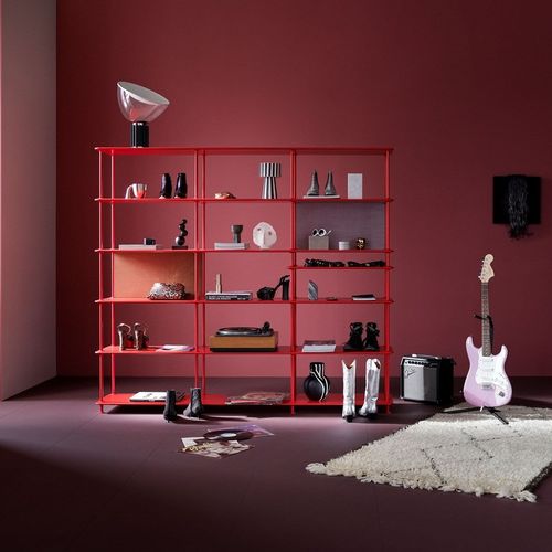 Современный стеллаж - Free 555100 - Montana Furniture - из лакированной МДФ / из лакированного металла / белый
