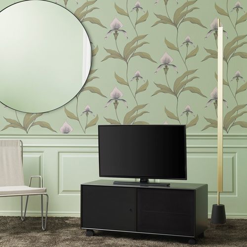 Современная тумба под телевизор - SL12 - Montana Furniture - низкая тумба под телевизор / с роликами / из лакированной МДФ