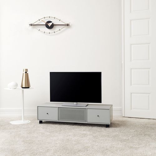 Современная тумба под телевизор - VJ16 - Montana Furniture - низкая тумба под телевизор / из лакированной МДФ / из стали