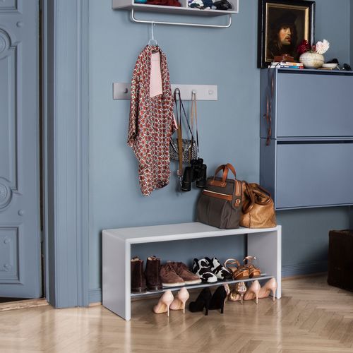 Современный Стеллаж для обуви - MON80 - Montana Furniture - самонесущий / из лакированной МДФ / из стали
