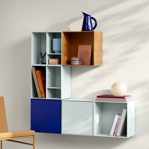 Настенный шкаф для хранения - Mini 1003 - Montana Furniture - серый / оранжевый / желтый
