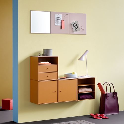 Настенный стеллаж - Mini 1006 - Montana Furniture - современный / из лакированной МДФ / со встроенным ящиком