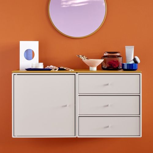 Настенный шкаф для хранения - Mini 1103 - Montana Furniture - современный / из лакированной МДФ / серый