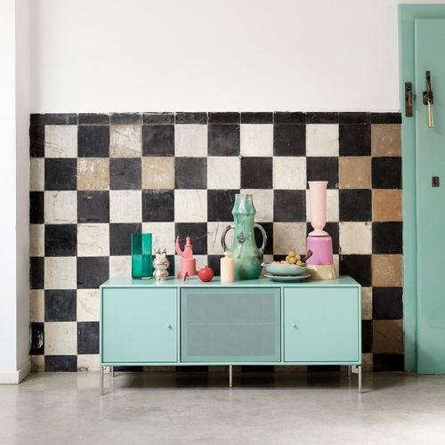 Современный буфет - OCTAVE I - Montana Furniture - из лакированной МДФ / с полкой / со складной дверью