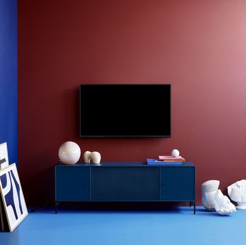 Современная тумба под телевизор - OCTAVE III - Montana Furniture - с выдвижными ящиками / из лакированной МДФ / коричневая